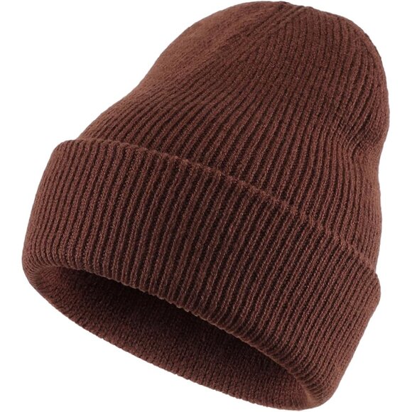 Men's Thick Knit Cuff Beanie Cap - Warm & Stylish Winter Hat for All Activities - Picture 1 of 7